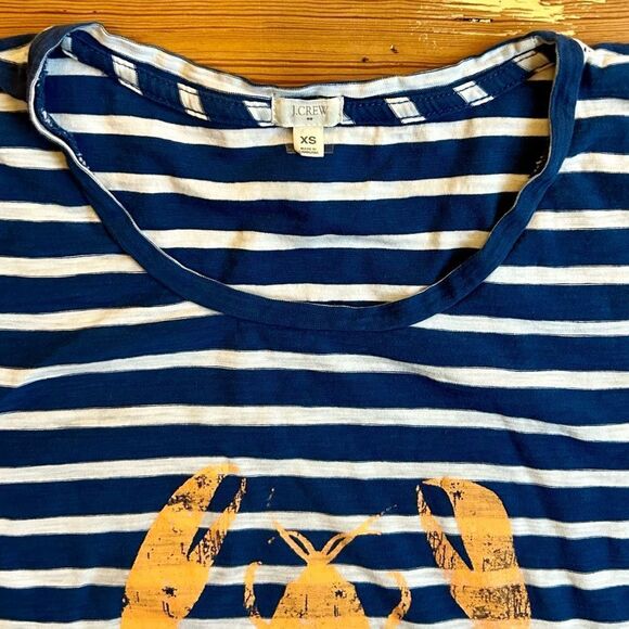 J. Crew Slub cotton Lobster short sleeve T-shirt. Size XS. - Picture 3 of 8